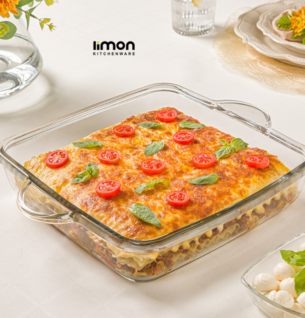 تابه چهارگوش شیشه‌ای 3 لیتر پلاسکو مهسین ، پلاسکو - رشت