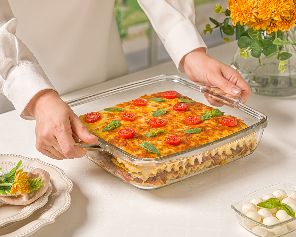 تابه چهارگوش شیشه‌ای 3 لیتر پلاسکو مهسین ، پلاسکو - رشت